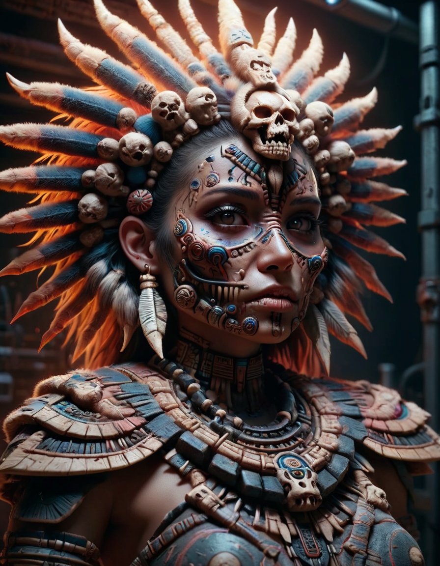 Ancient tribal god,  dark-fantasy,  kodak portrait 400 on Tensor.Art