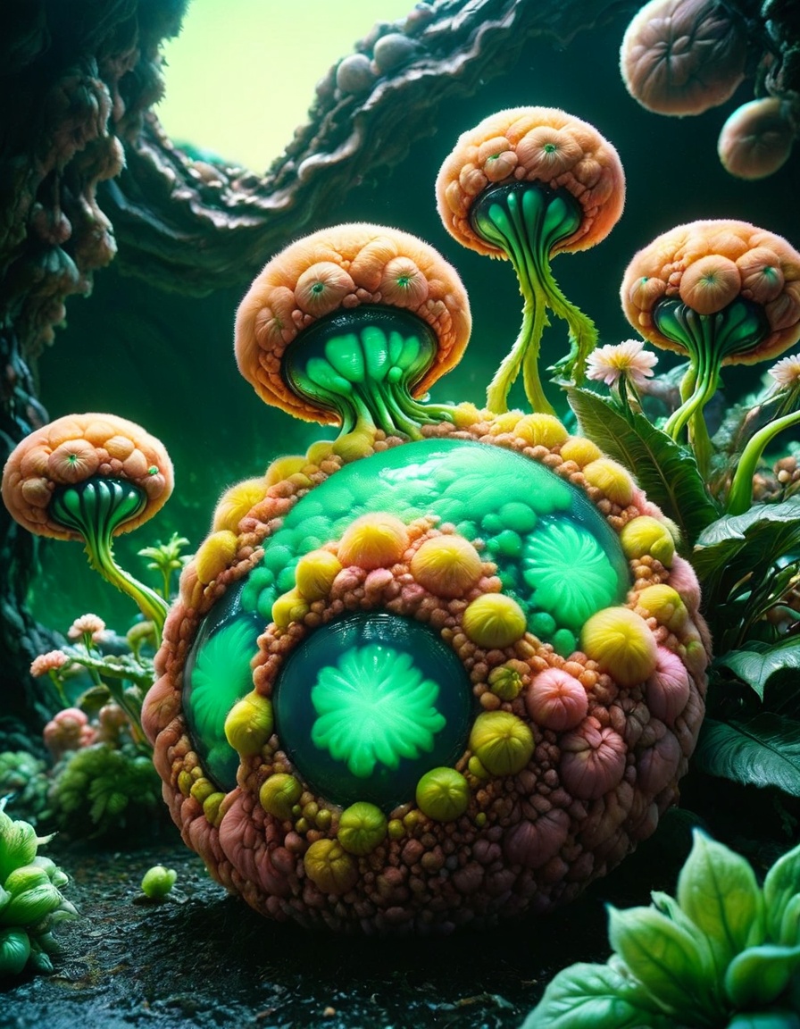 outdoor,  low light,  slimy alien planet on Tensor.Art