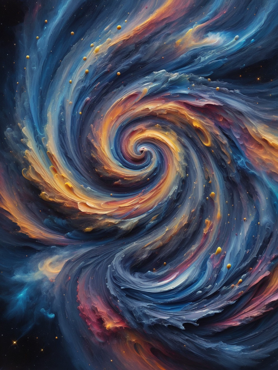 An abstract ais-acrylicz swirl of cosmic colors that seems to form a nebula,  set in the deep expanse of space on Tensor.Art
