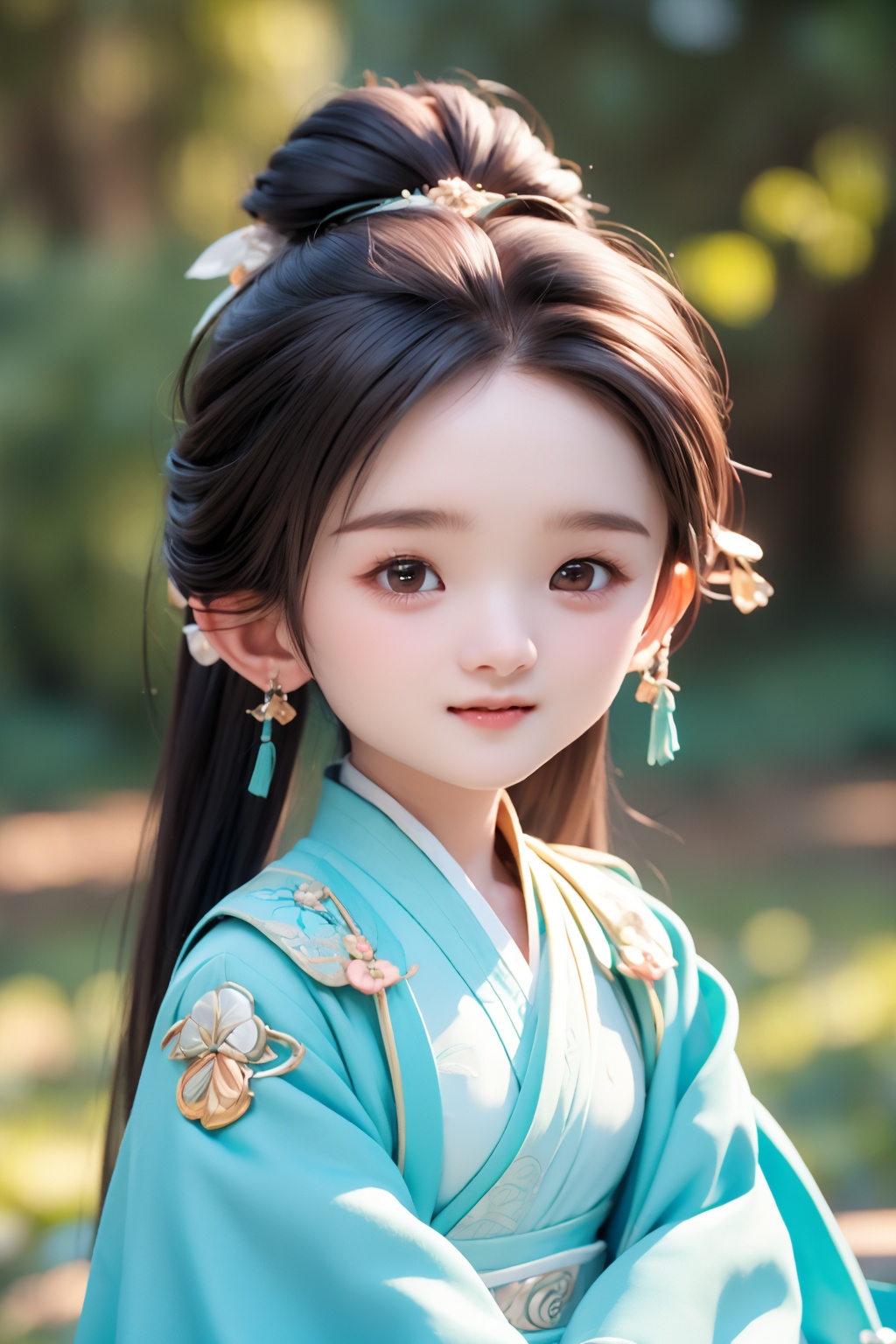 (best quality:1.4),(masterpiece:1.4),(8K:1.4),(extremely detailed:1.4),(black eyes:1.2),(black hair:1.2),(full body:1.5),1girl,(chibi:1.5),arms at sides,<lora:ip-adapter-faceid-plusv2_sd15_lora:0.7>,
