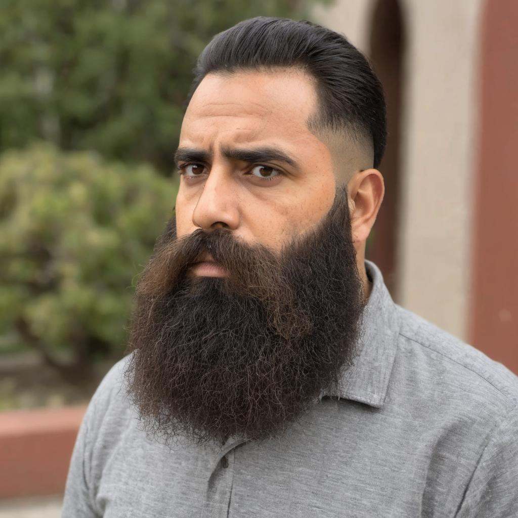 A latino man with a big beard on Tensor.Art