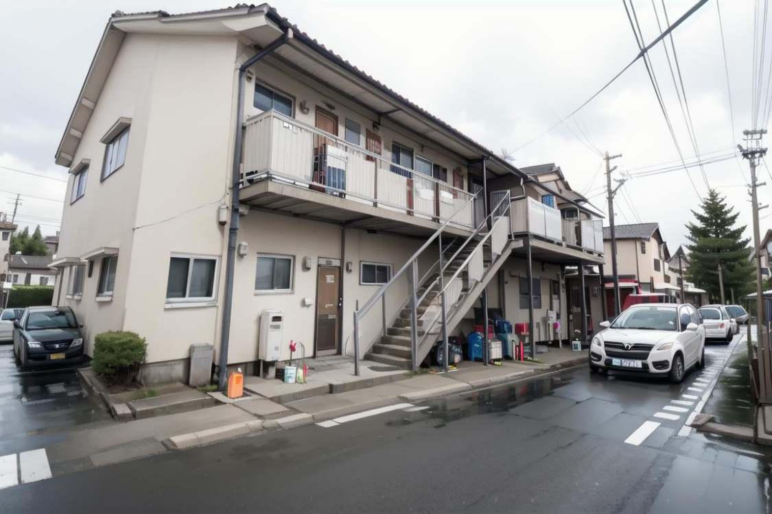 日本のアパート / Wooden apartment commonly seen in Japan 基础模型15 by swingwings on Tensor.Art