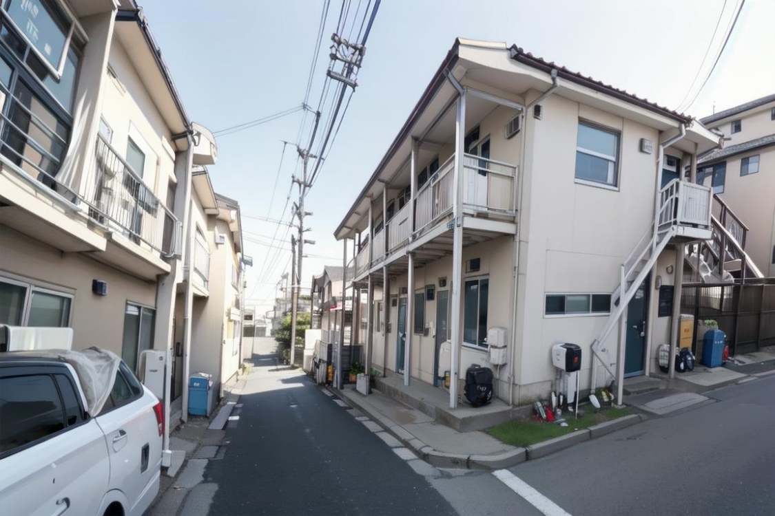 日本のアパート / Wooden apartment commonly seen in Japan 基础模型15 by swingwings on Tensor.Art