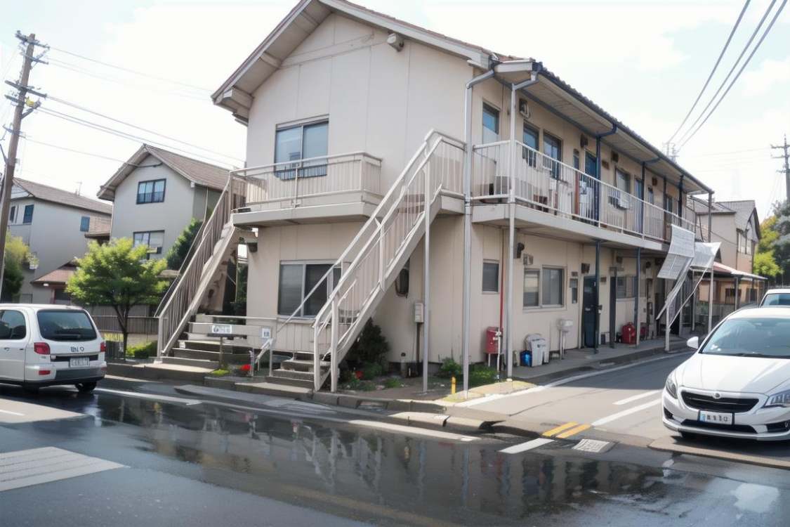 日本のアパート / Wooden apartment commonly seen in Japan 基础模型15 by swingwings on Tensor.Art