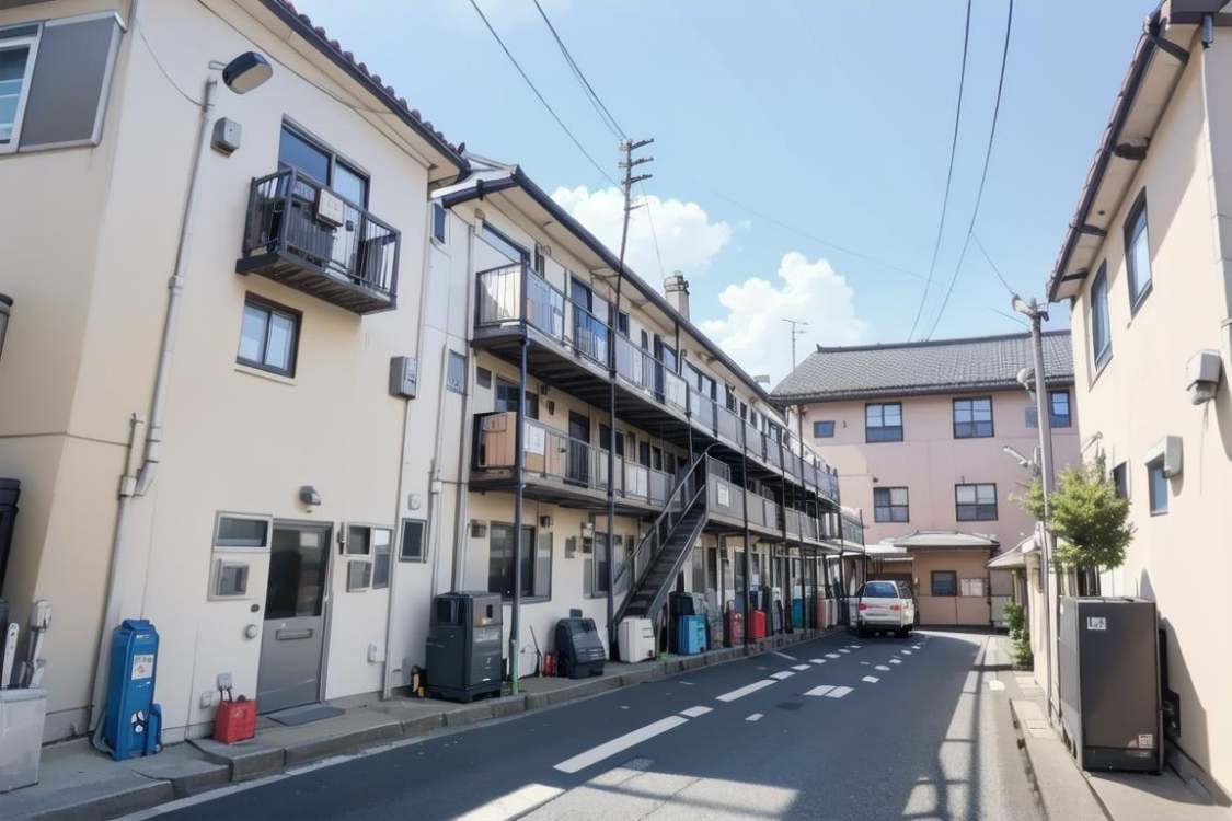 日本のアパート / Wooden apartment commonly seen in Japan 基础模型15 by swingwings on Tensor.Art