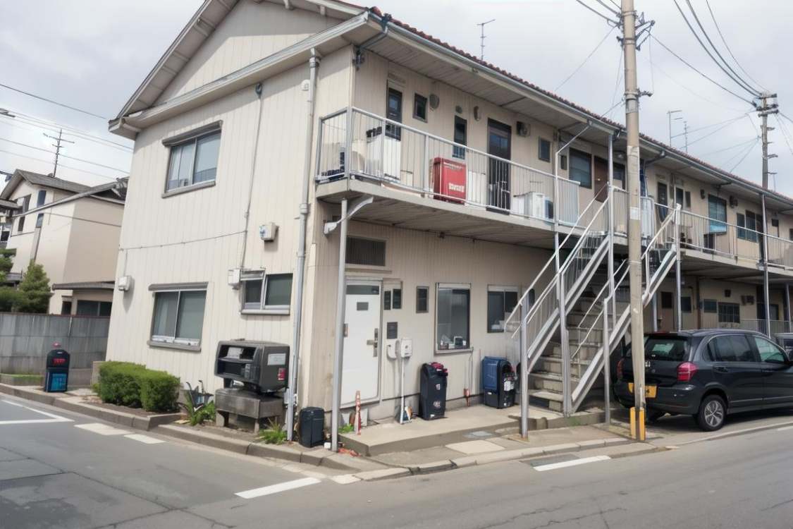 日本のアパート / Wooden apartment commonly seen in Japan 基础模型15 by swingwings on Tensor.Art