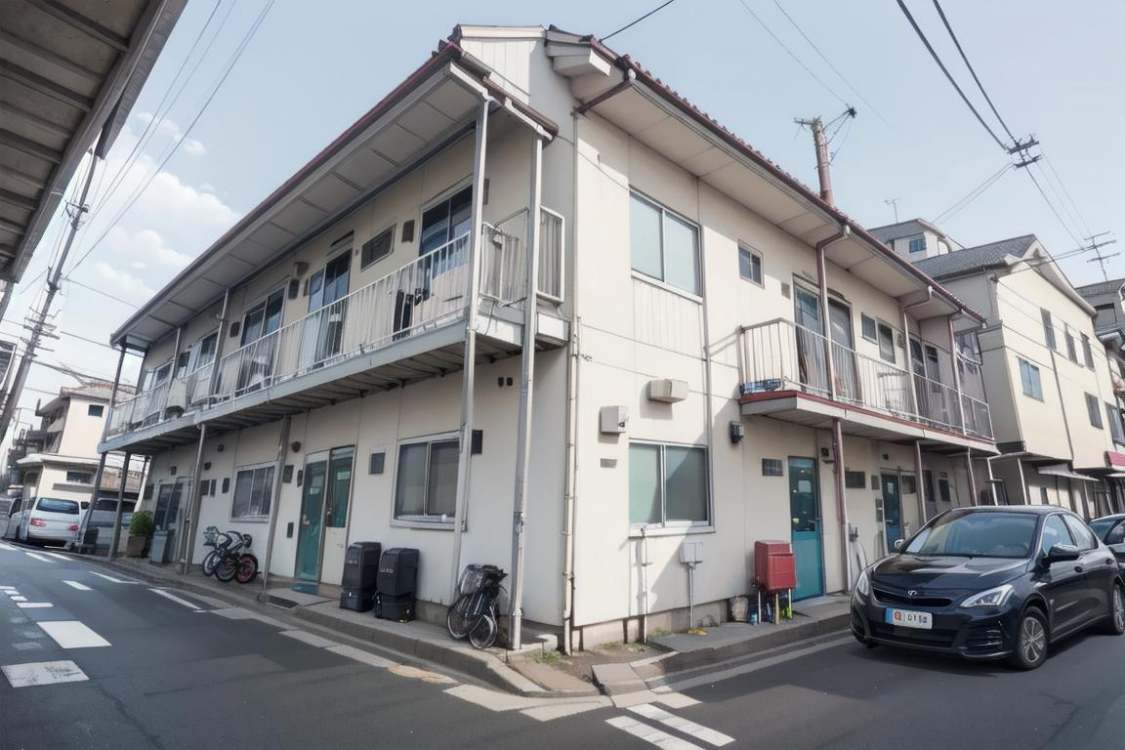 日本のアパート / Wooden apartment commonly seen in Japan 基础模型15 by swingwings on Tensor.Art