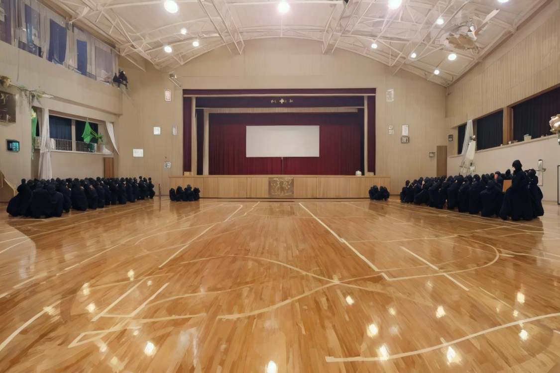 体育館Japanese school gymnasium 基础模型15 by swingwings on Tensor.Art