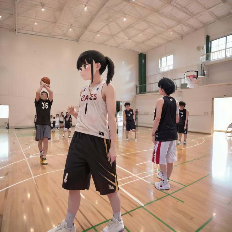 体育館Japanese school gymnasium 基础模型15 by swingwings on Tensor.Art