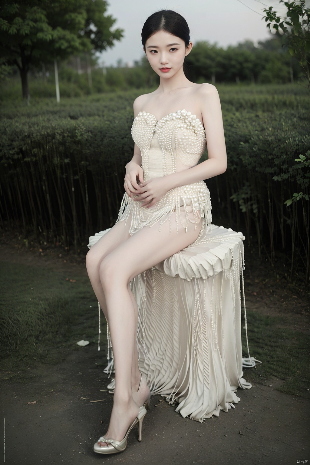 (1girl:1.3), (best quality, masterpiece, ultra high resolution),(photorealistic:1.3), (realistic:1.3), depth of field,(full body:1.2), (outdoors:1.2), (day:1.2), (cinematic lighting:1.2),  near to camera, facing to camera,Front photo of ID card, pure background, sitting