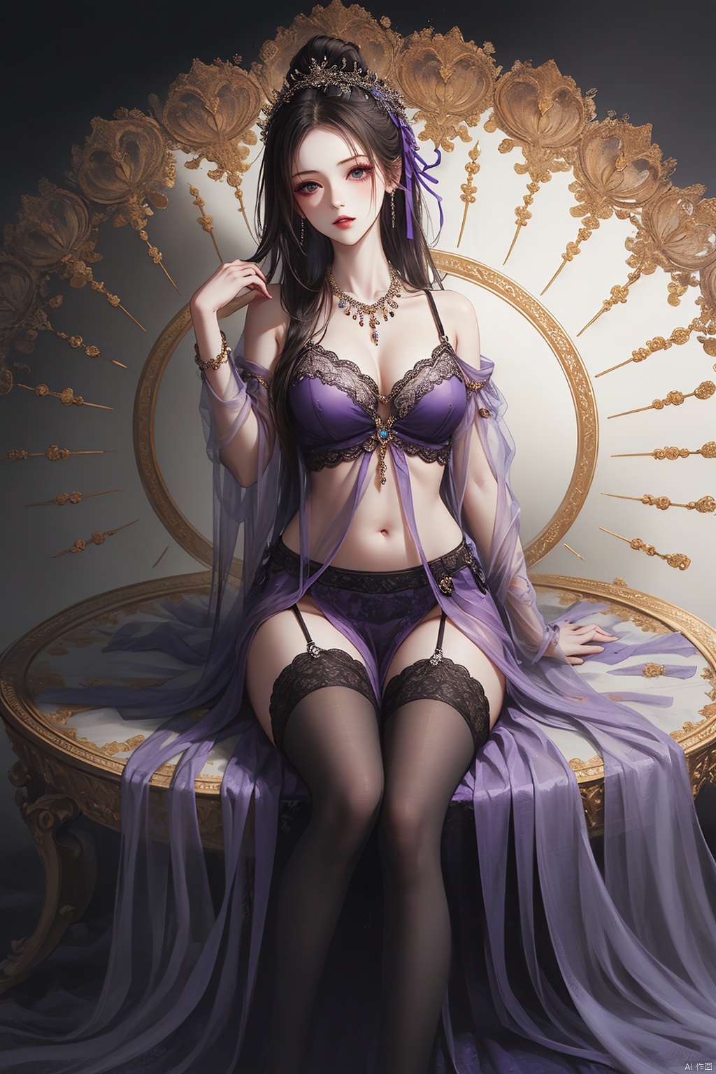 1girl,  jewelry,  long hair on Tensor.Art