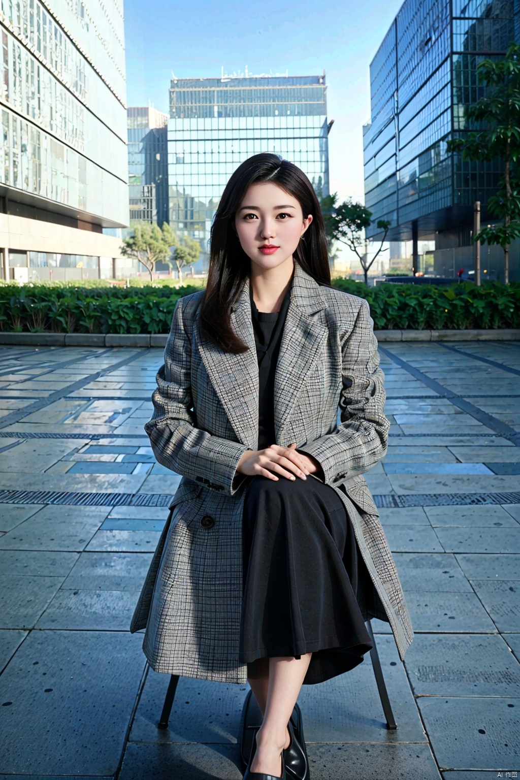 (1girl:1.3), (best quality, masterpiece, ultra high resolution),(photorealistic:1.3), (realistic:1.3), depth of field,(full body:1.2), (outdoors:1.2), (day:1.2), (cinematic lighting:1.2), sitting, uniform