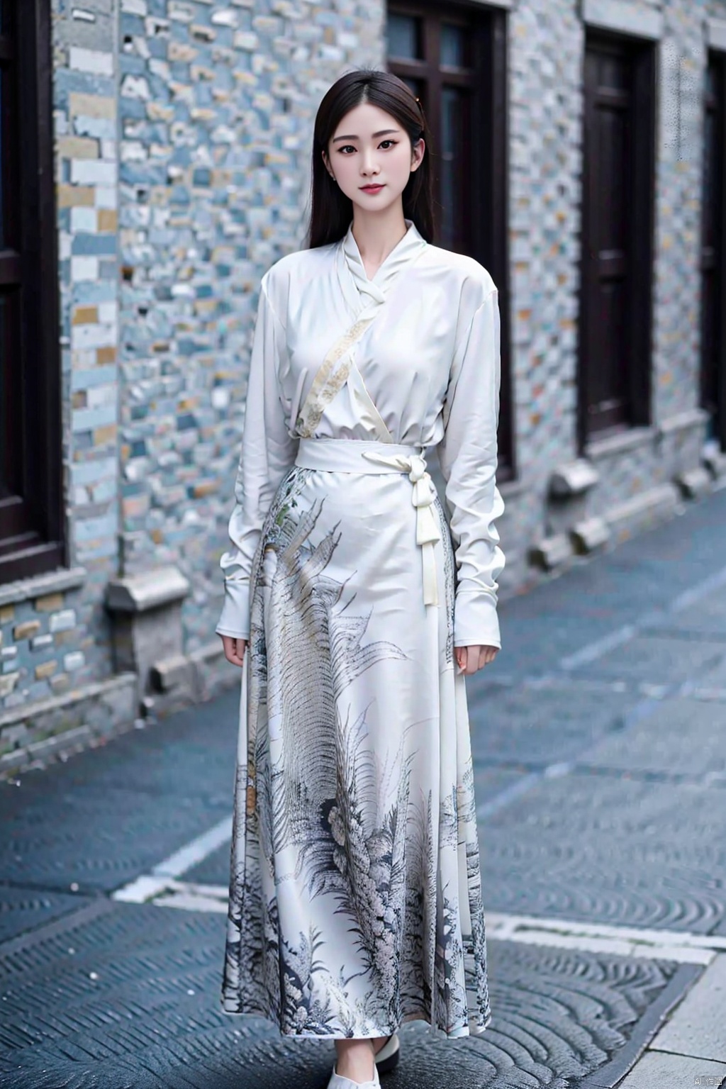 (1girl:1.3), (best quality, masterpiece, ultra high resolution),(photorealistic:1.3), (realistic:1.3), depth of field,(full body:1.2), (outdoors:1.2), (day:1.2), (cinematic lighting:1.2), hanfu, 