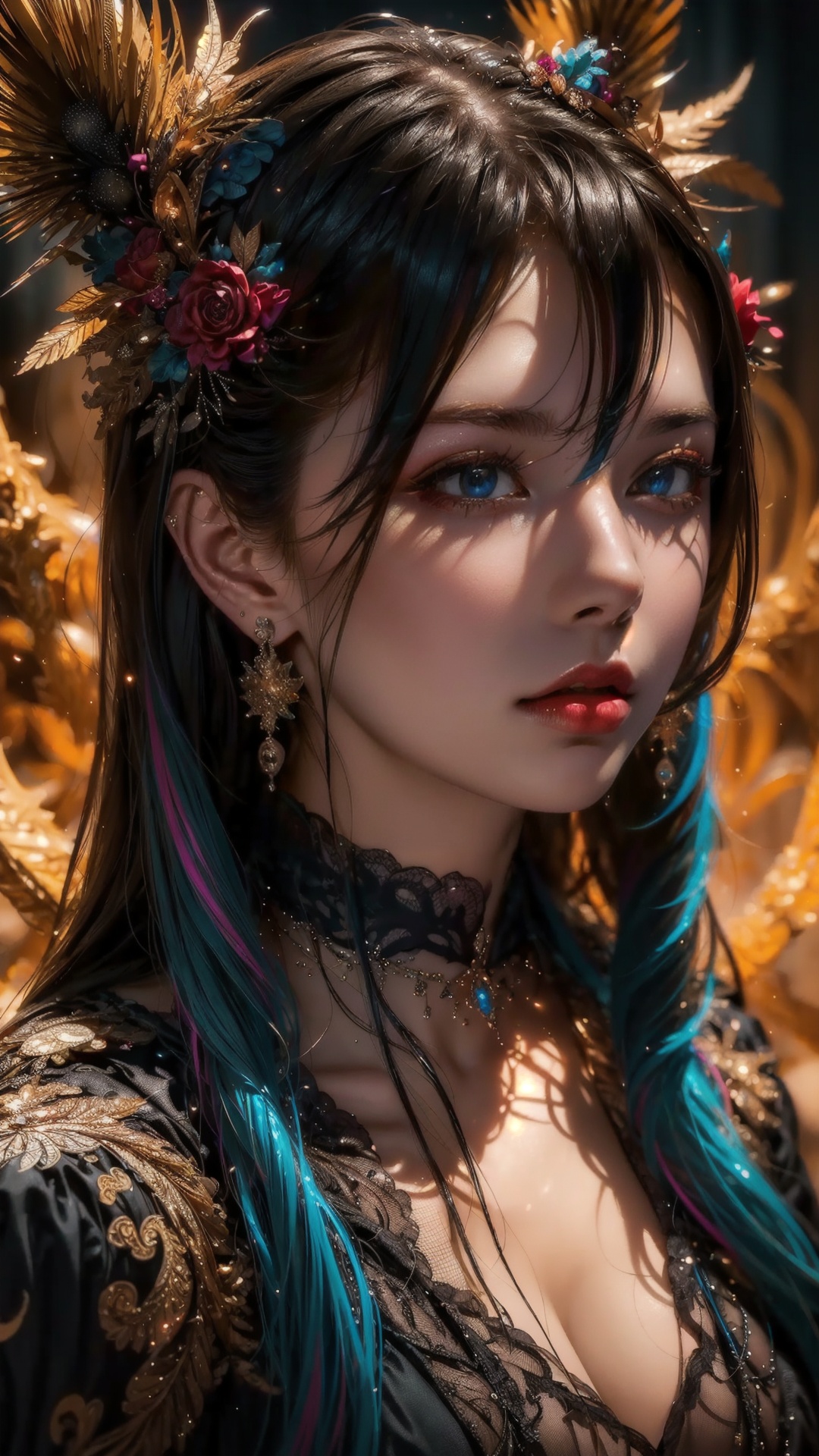 (masterpiece, top quality, best quality, official art, beautiful and aesthetic:1.2),(1girl),extreme detailed,(fractal art:1.3),colorful,highest detailed,