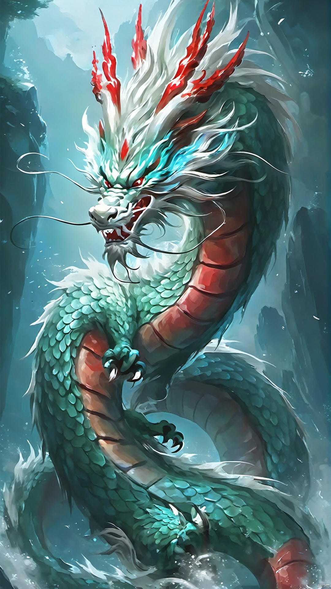  Red and White Oriental Dragon, Red and White Oriental Dragon