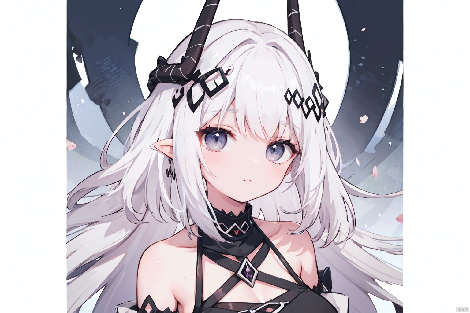 1girl, white hair,  hair ornament,  mature female,  shell, pearl, looking at viewer,  jewelry, detailed face, medium breasts,<lora:EMS-264163-EMS:0.600000>