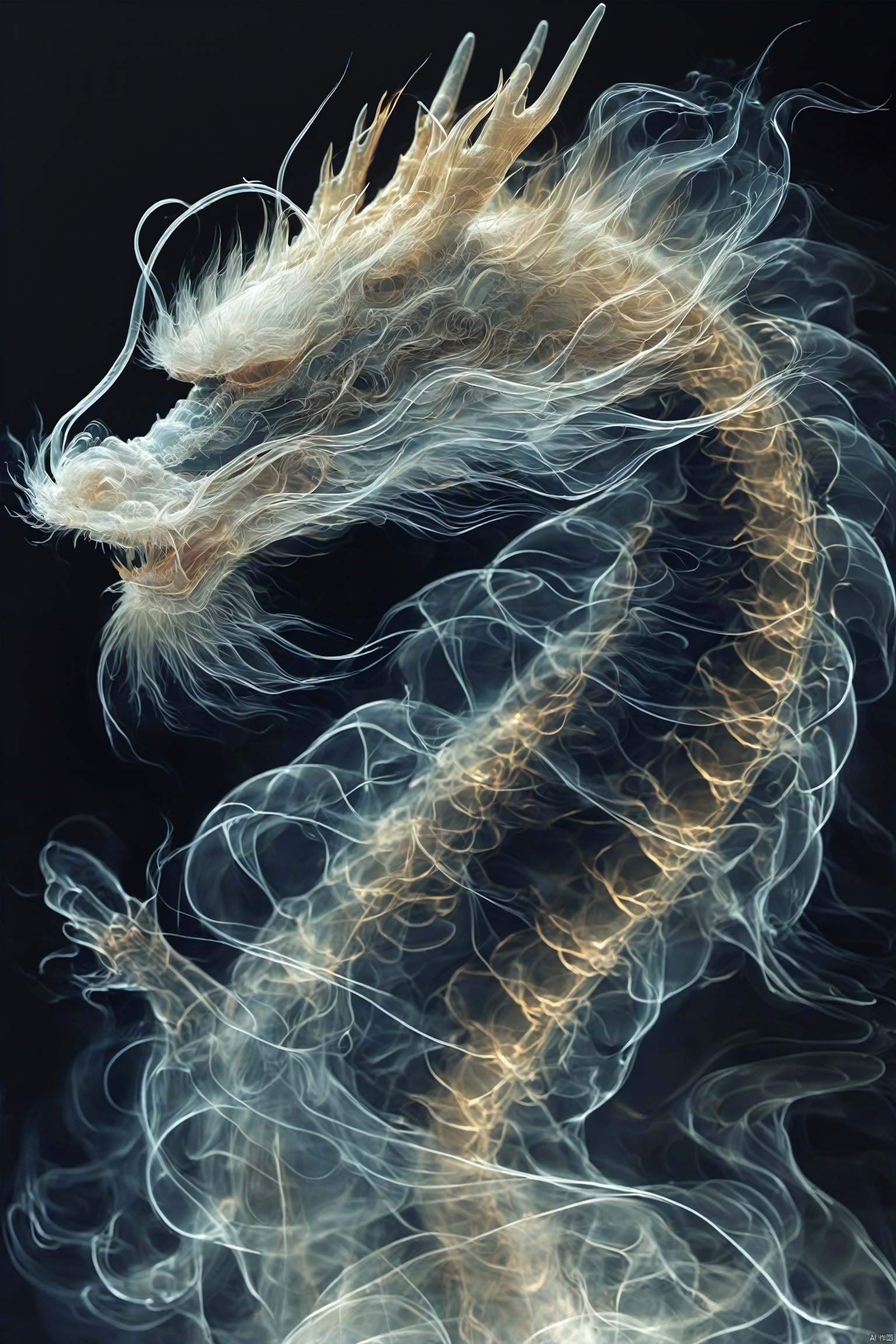masterpiece,best quality,dragon, x-ray, no humans, simple background, solo, animal, from side, shining eyes,flying,eastern_dragon