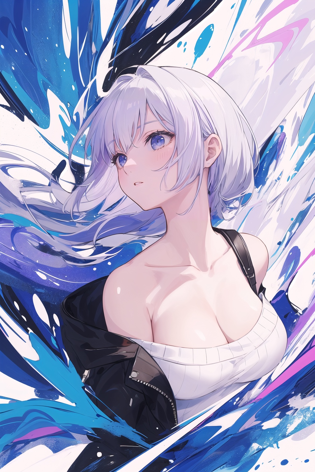 1girl,  Large Breasts,  Bare shoulder on Tensor.Art