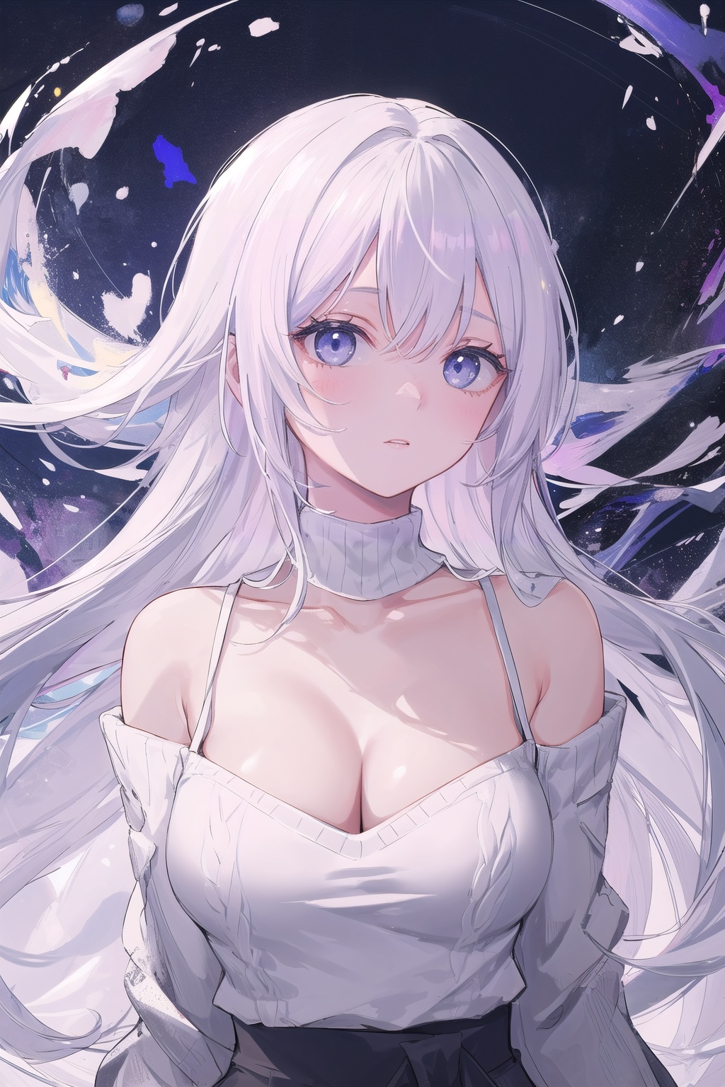 1girl,  Large Breasts,  Bare shoulder on Tensor.Art
