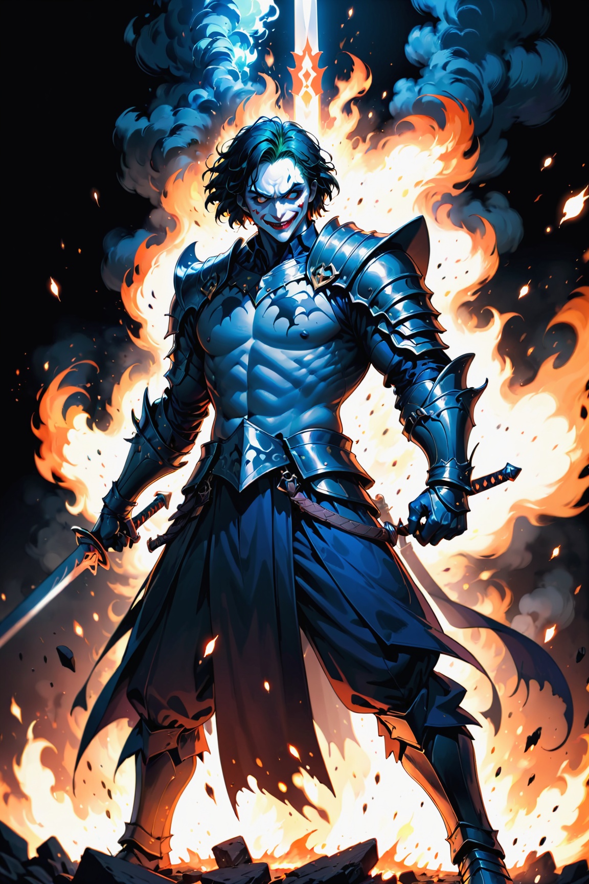Create art for a mug with a joker based on the film Dark Knights,  with phrases,  graphic design a mug on Tensor.Art