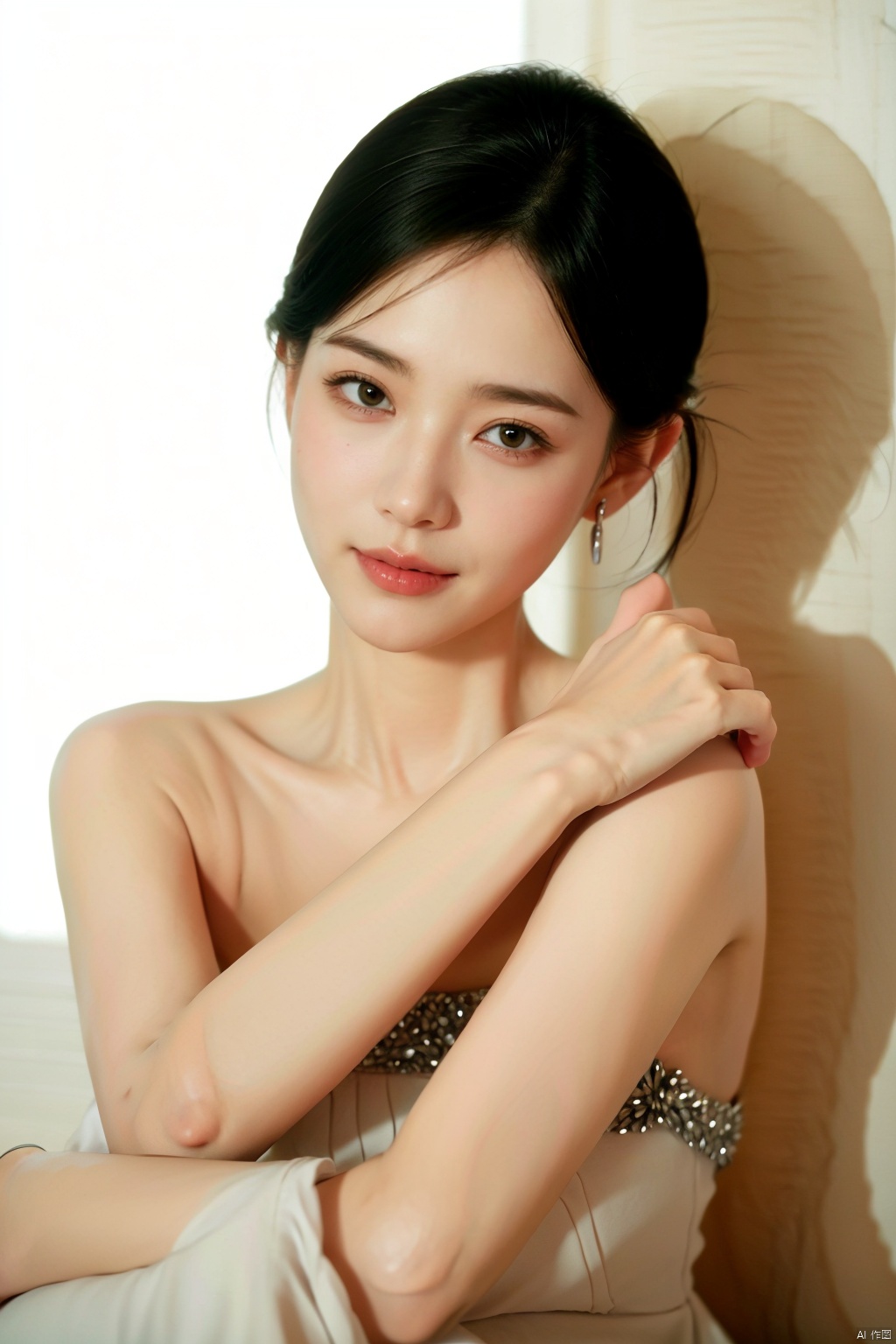 (Combat_boots:1.2),(face shot:1.4)(IDphoto,white background:1.5), (happy,smile),black eyes,,(upper body:1.2), (PureErosFace_V1:0.8),(ulzzang-6500:0.3), (red lipstick:0.8), (detailed pupils:1.3),(aegyo sal:1), ((puffy eyes)),(Glowing ambiance, enchanting radiance, luminous lighting, ethereal atmosphere, mesmerizing glow, evocative hues, captivating coloration, dramatic lighting, enchanting aura), trending
