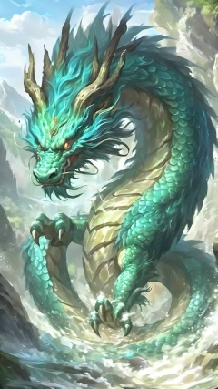 Oriental Dragon,Earth Aura, Rock,Oriental Drago