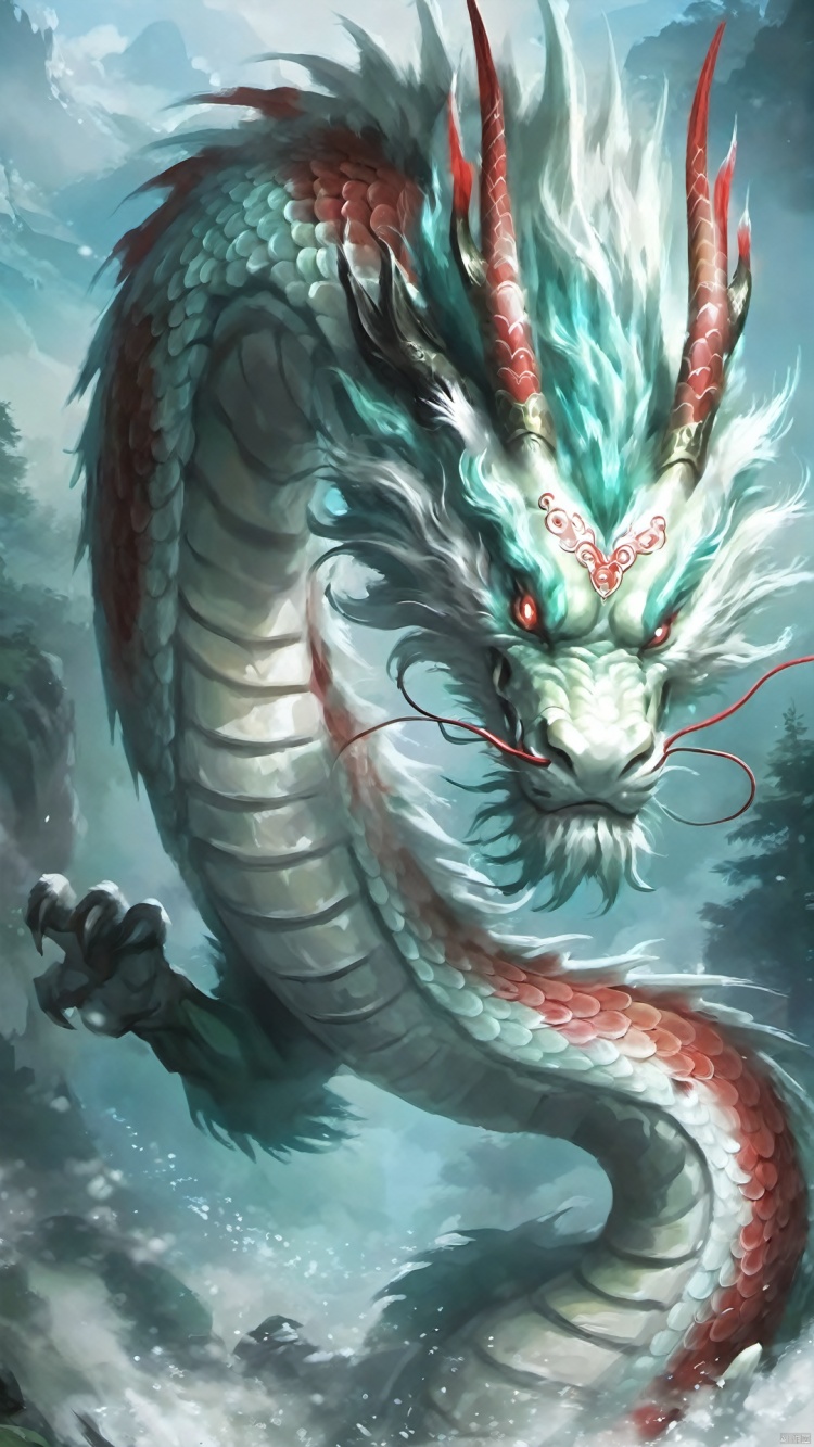 Red and White Oriental Dragon, Red and White Oriental Dragon
