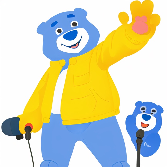 DMdyoma,  cartoon bear,  paws outstretched on Tensor.Art