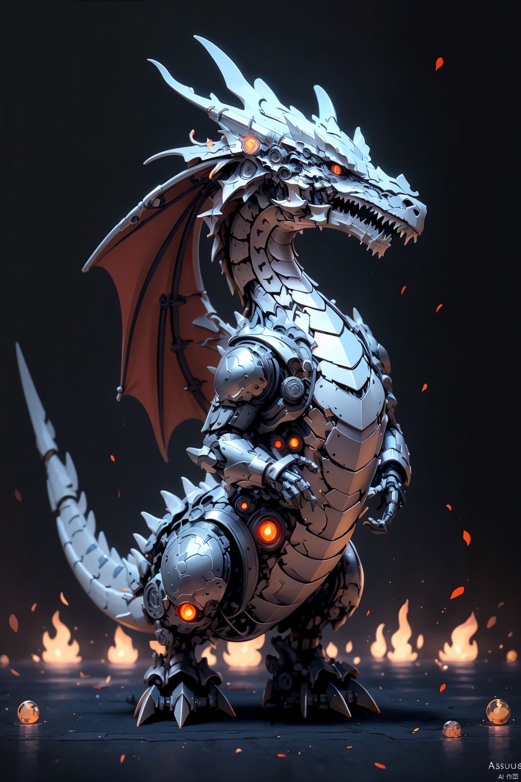  absurdres,absurdres,realistic,(full_shot:1.8), solo, , Mechanical Dragon
