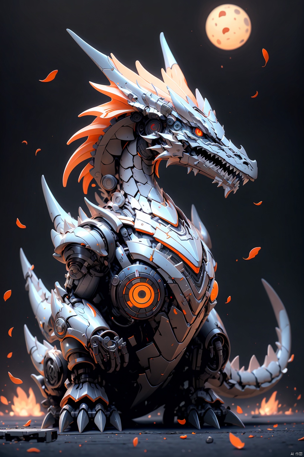  absurdres,absurdres,realistic,(full_shot:1.8), solo, , Mechanical Dragon