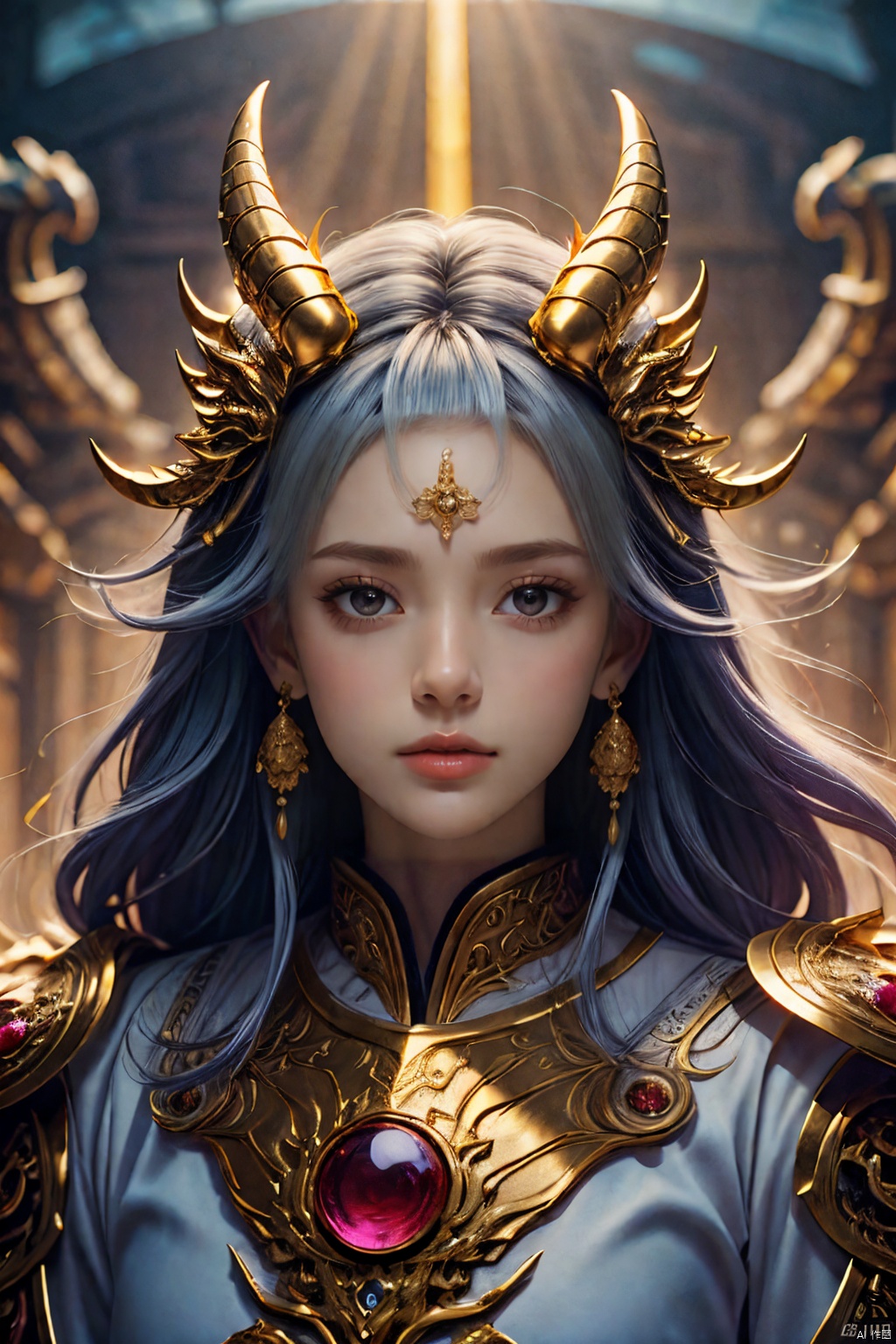  concept art, artstation, gleaming diamond red dragon with golden accents, radiating light, amidst brilliance, symetrical hyperdetailed texture, pearl filigree, perfect composition, masterpiece, glittering professional photography, full body, long white hair, blue eyes\(Eyes that glow a dull blue.\), natural lighting, canon lens, shot on dslr 64 megapixels sharp focus ethereal, (8k:1.0), (hi res:1.0), (masterpiece:1.0), (best quality:1.0), (realistic:1.2),<lora:660447313082219790:1.0>,<lora:660447313082219790:1.0>,<lora:660447313082219790:1.0>,<lora:660447313082219790:1.0>