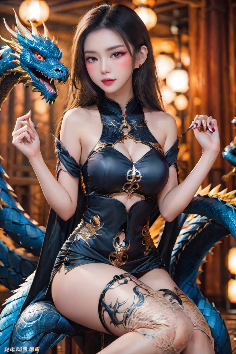 Dark princess of dragon kingdom,  she loves black and only use black things,  Daughter of Dragon on Tensor.Art