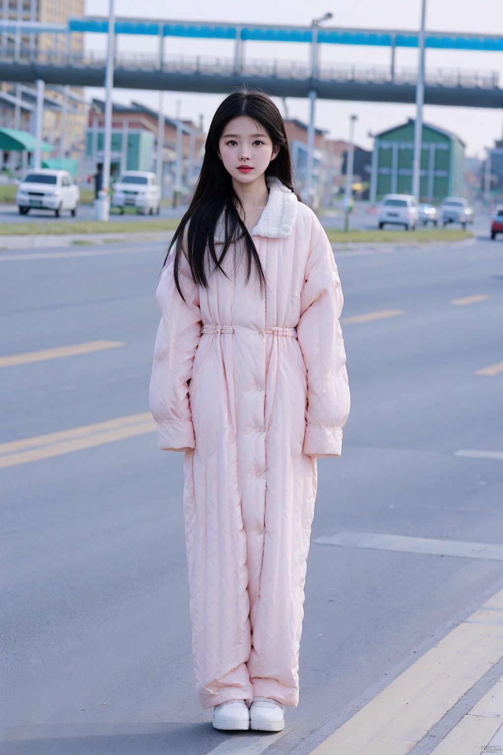 (1girl:1.3), (best quality, masterpiece, ultra high resolution),(photorealistic:1.3), (realistic:1.3), depth of field,(full body:1.2), (day:1.2), (cinematic lighting:1.2),