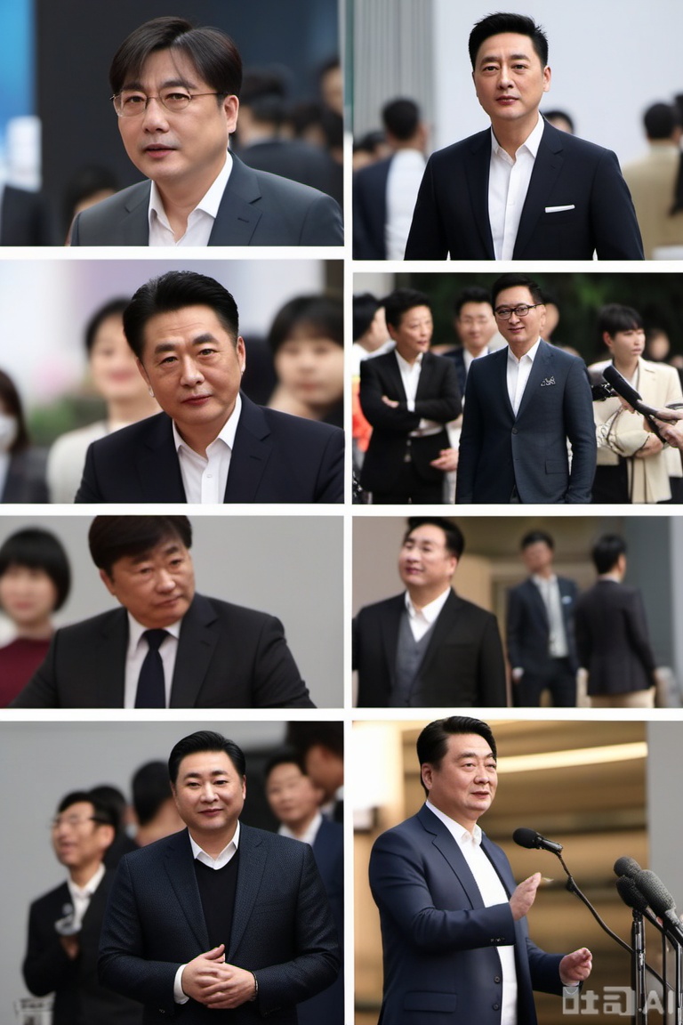 质量词: masterpiece, best quality, amazing quality, very aesthetic, absurdres, highres, newest
画面风格: realistic, blurry background, simple background, white background
人物: 1 man, middle - aged man, male focus, solo, asian, mature male
人物特征: facial hair, black hair, black eyes, closed mouth, lips, thick eyebrows, short hair
事件: looking at the audience 

需要注意的是,原提示词中的“blurry”表述与高质量画面有冲突,在实际使用时可能需要斟酌,高质量画面一般不希望出现模糊效果。 