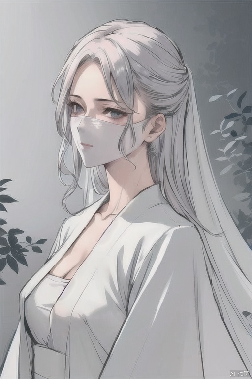  solo, highly detailed, cinematic highlight hair, (best quality), ((masterpiece)),1girl, silver hair,simple_background, (white veil), long hair, blue eyes, portrait,ning,hanfu, ning,see-through