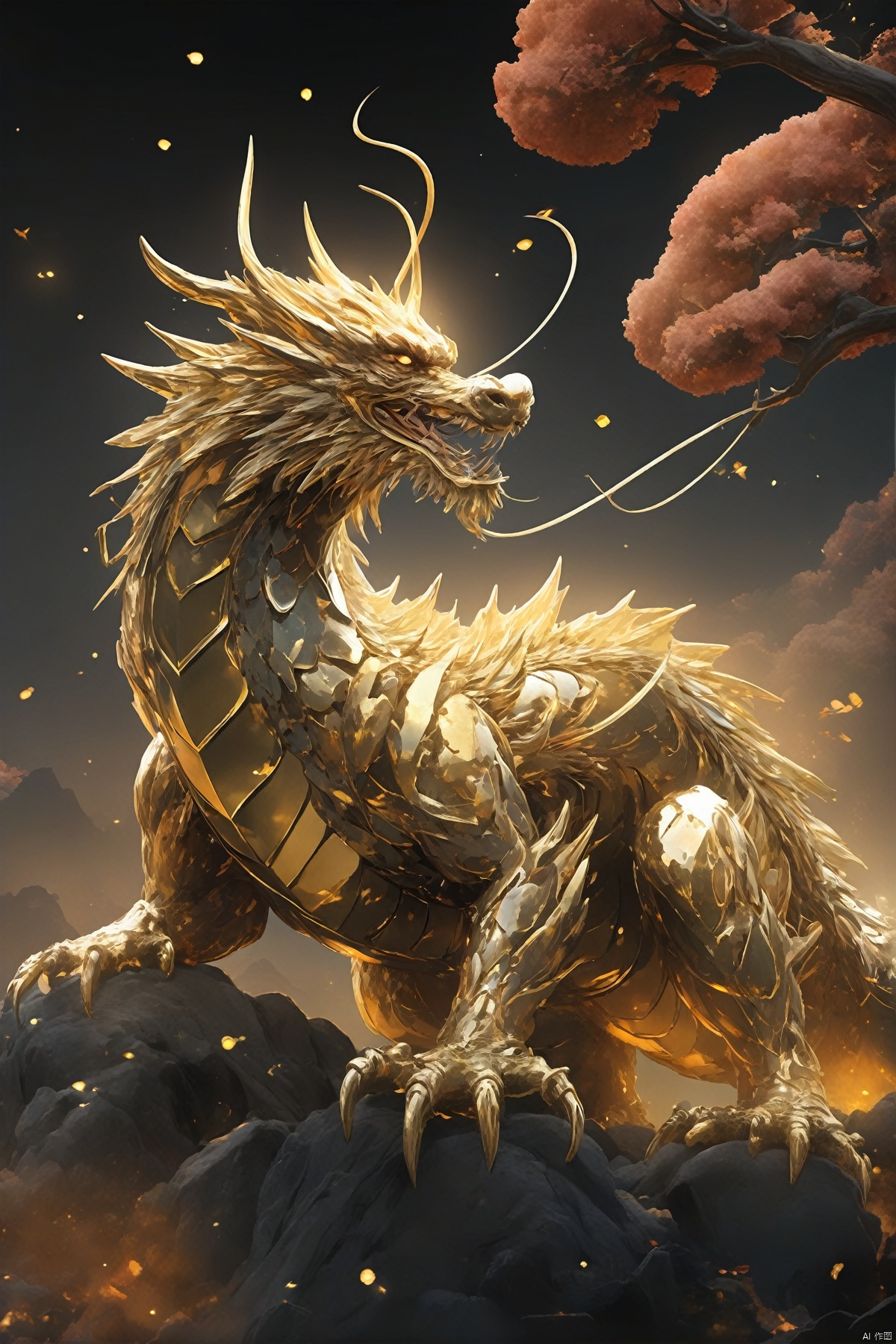  Chinese dragon king, magic, shimmering scales, laser eyes, golden color, eyes emitting laser beams, dragon,close-up