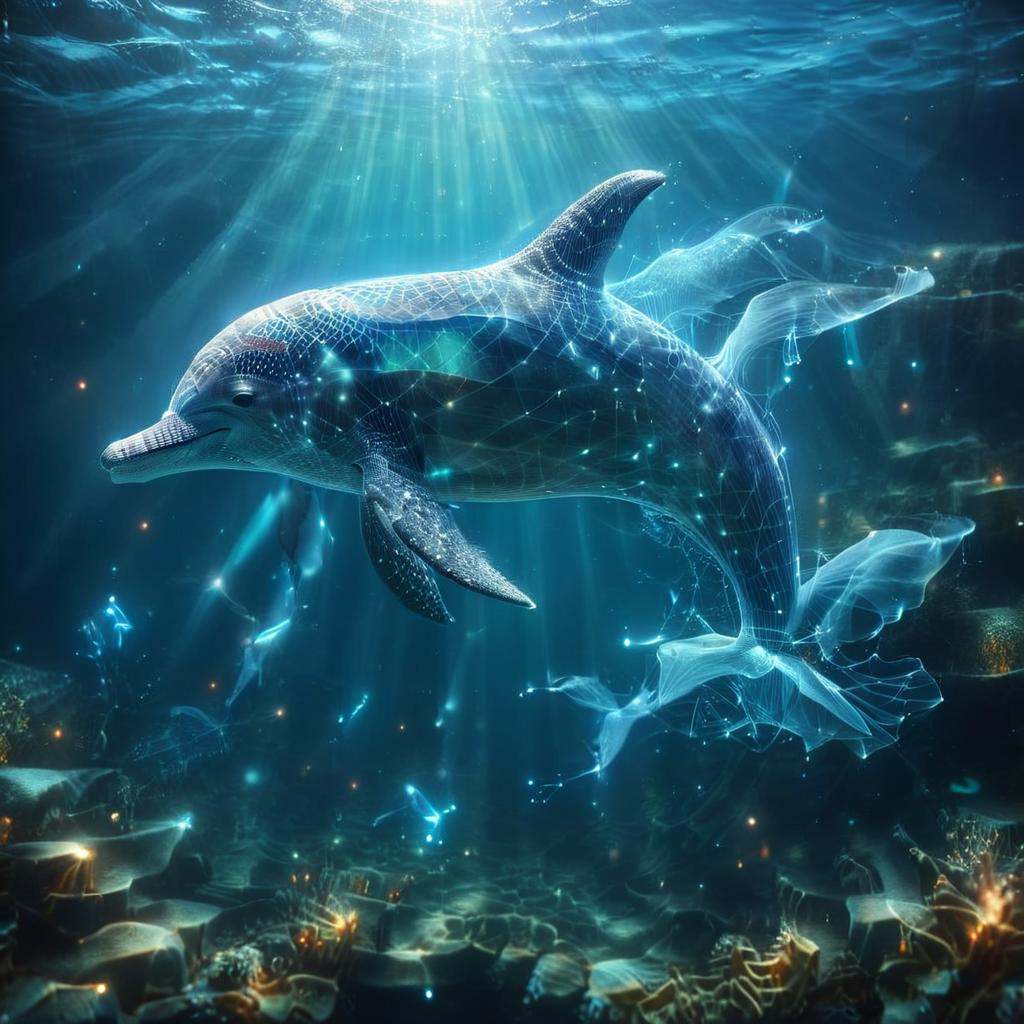 a noc-wfhlgr dolphin,  ocean by nocor1i8 on Tensor.Art