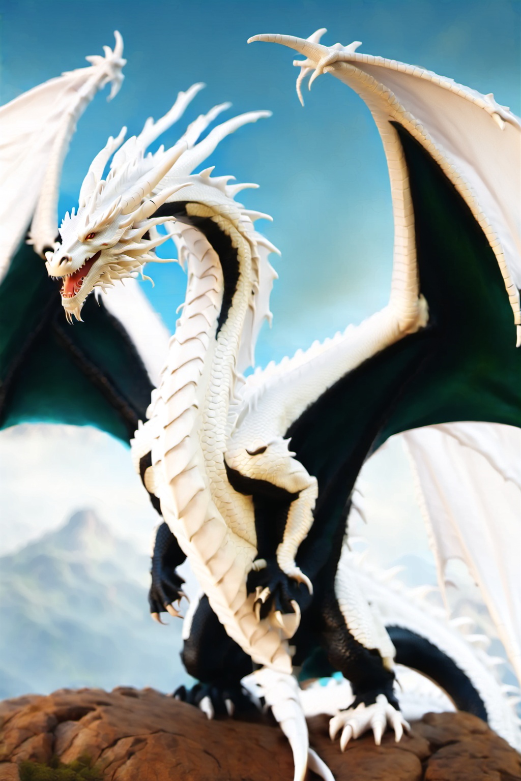 Dragon, mythical dragon,western_dragon,no human,white dragon, 