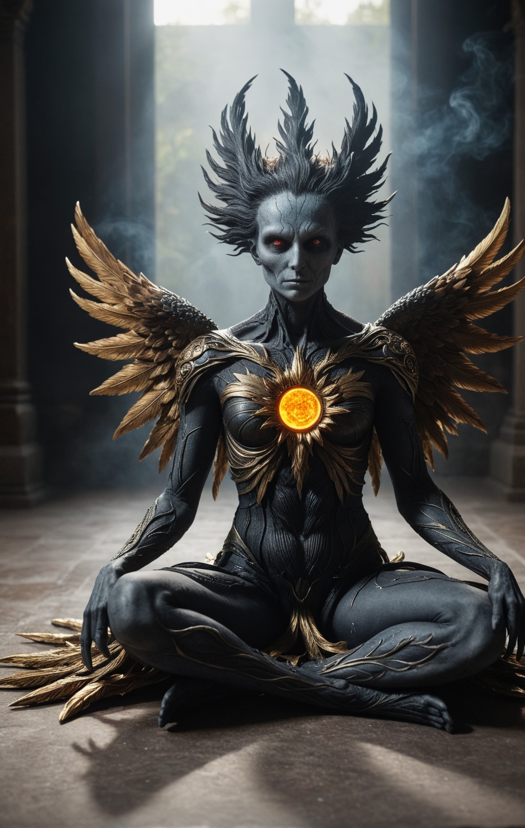 + solar phoenix,  Altar of Mortis,  of alchemy on Tensor.Art