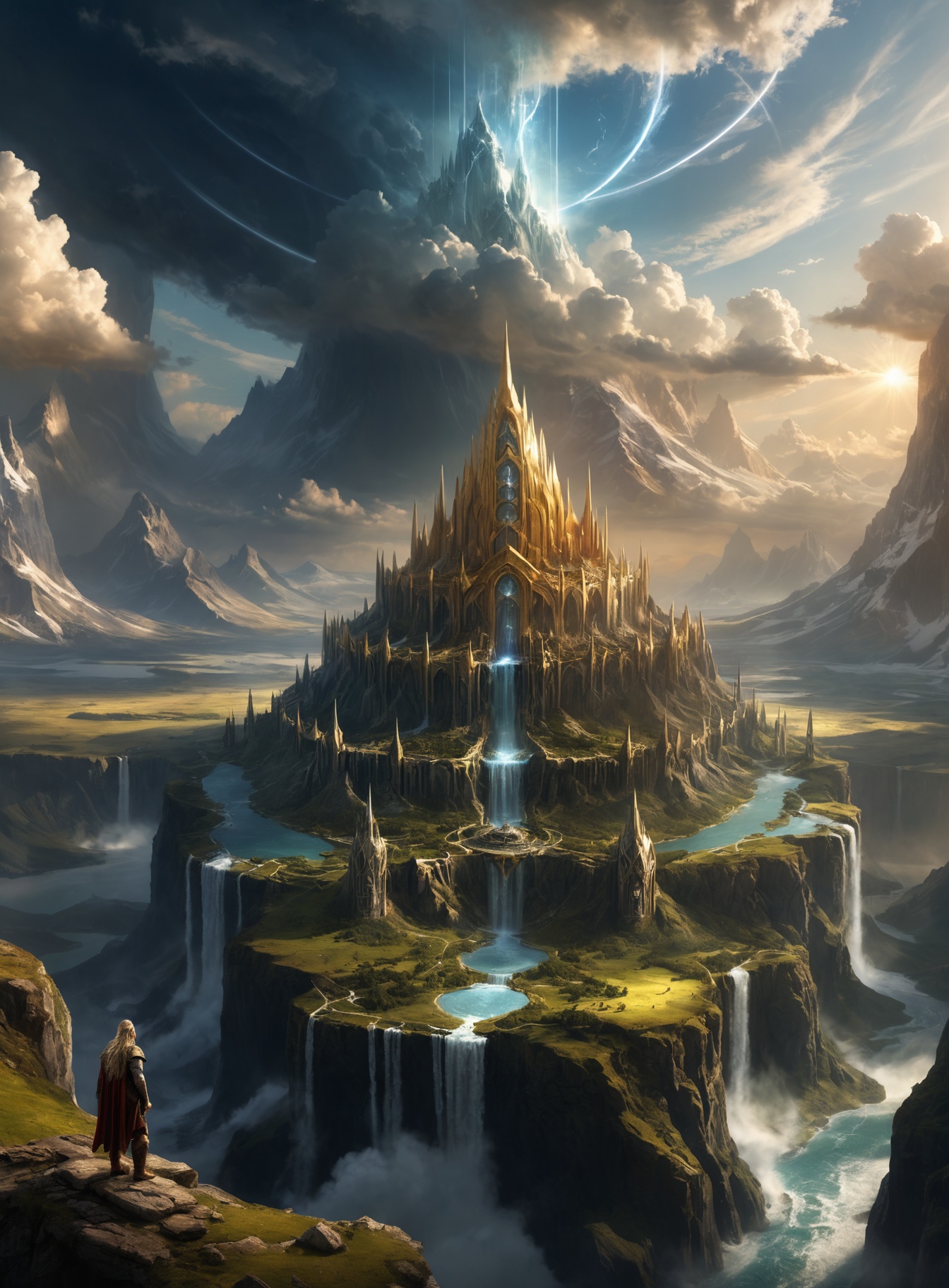 beautiful and epic artwork of asgard ,  epic fantasy sky on Tensor.Art
