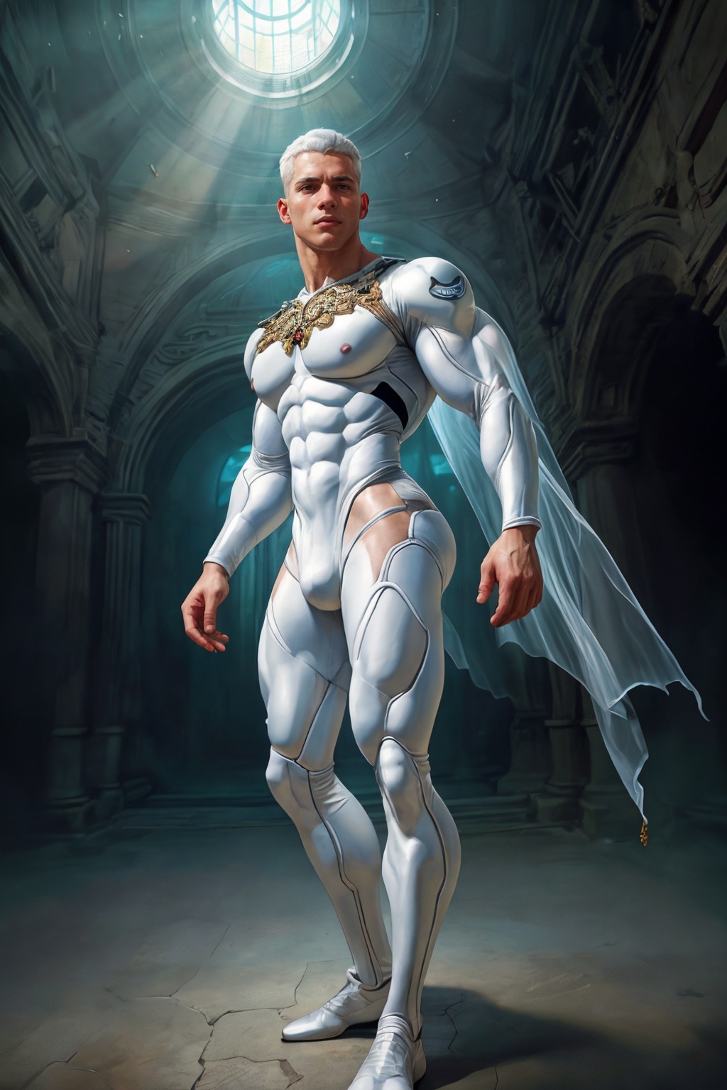 artistic painting of a man,  clad in a ),  full body on Tensor.Art