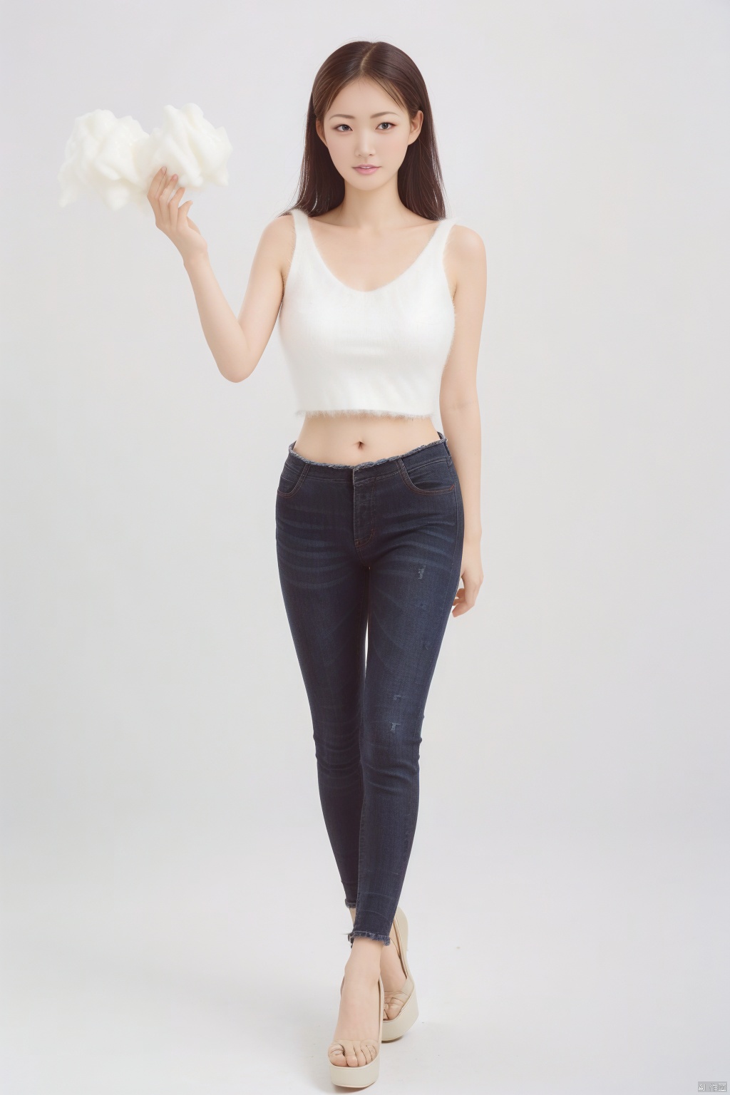 ulzzang-6500-v1.1,(original photo:1.2),(realistic:1.4),beautiful detailed girl,very detailed eyes and face,beautiful detail eyes,ridiculous,incredibly ridiculous,huge file size,super detailed,high resolution,very detailed,best quality,masterpiece,illustration,very detailed,CG,unified,8k wallpaper,amazing,fine detail,masterpiece,best quality,Very detailed CG uniform 8k wallpaper,face light,movie lights,1 girl,16 years old,long hair,((dynamic pose))),((sexy pose))),(camel toe),(Knit_cropped_top:1.4),(Platform_sandals:1.2),(Retro_diner_background:1.4), skinny jeans