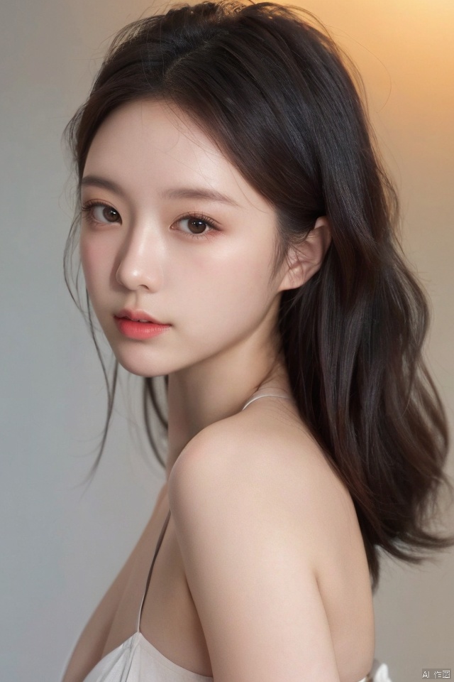 best quality,masterpiece,ultra high res,looking at viewer,simple background,studio,side light,makeup portrait,black eyeshadow, , 1girl
, yosshi film