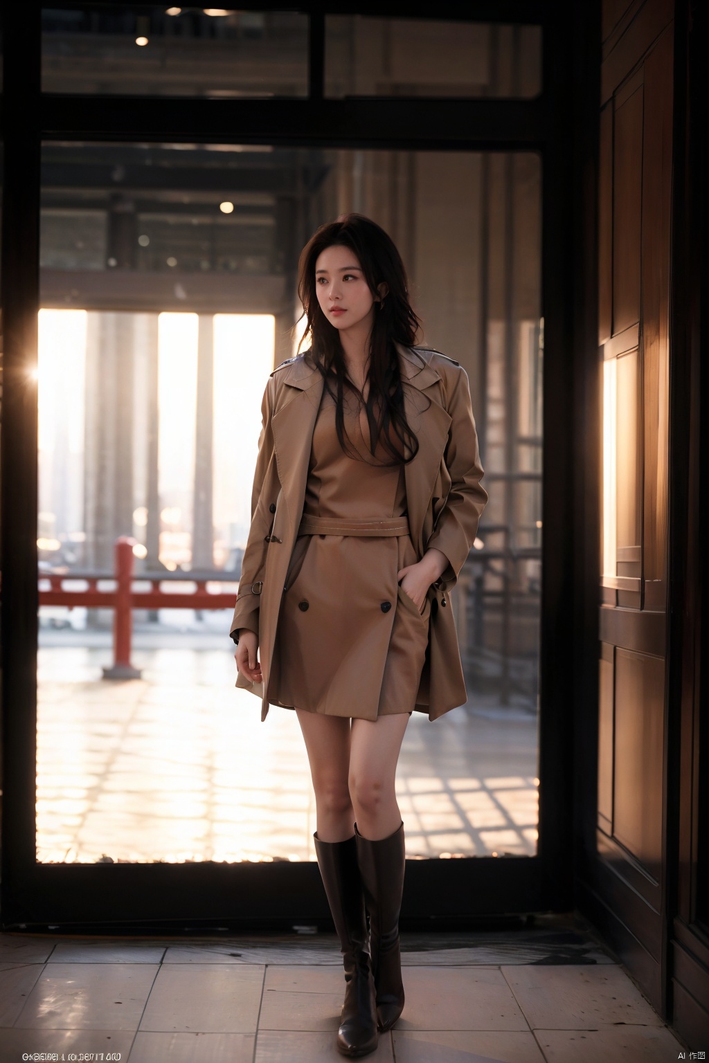 (1girl:1.3), (best quality, masterpiece, ultra high resolution),(photorealistic:1.3), (realistic:1.3), depth of field,(full body:1.2), (day:1.2), (cinematic lighting:1.2),