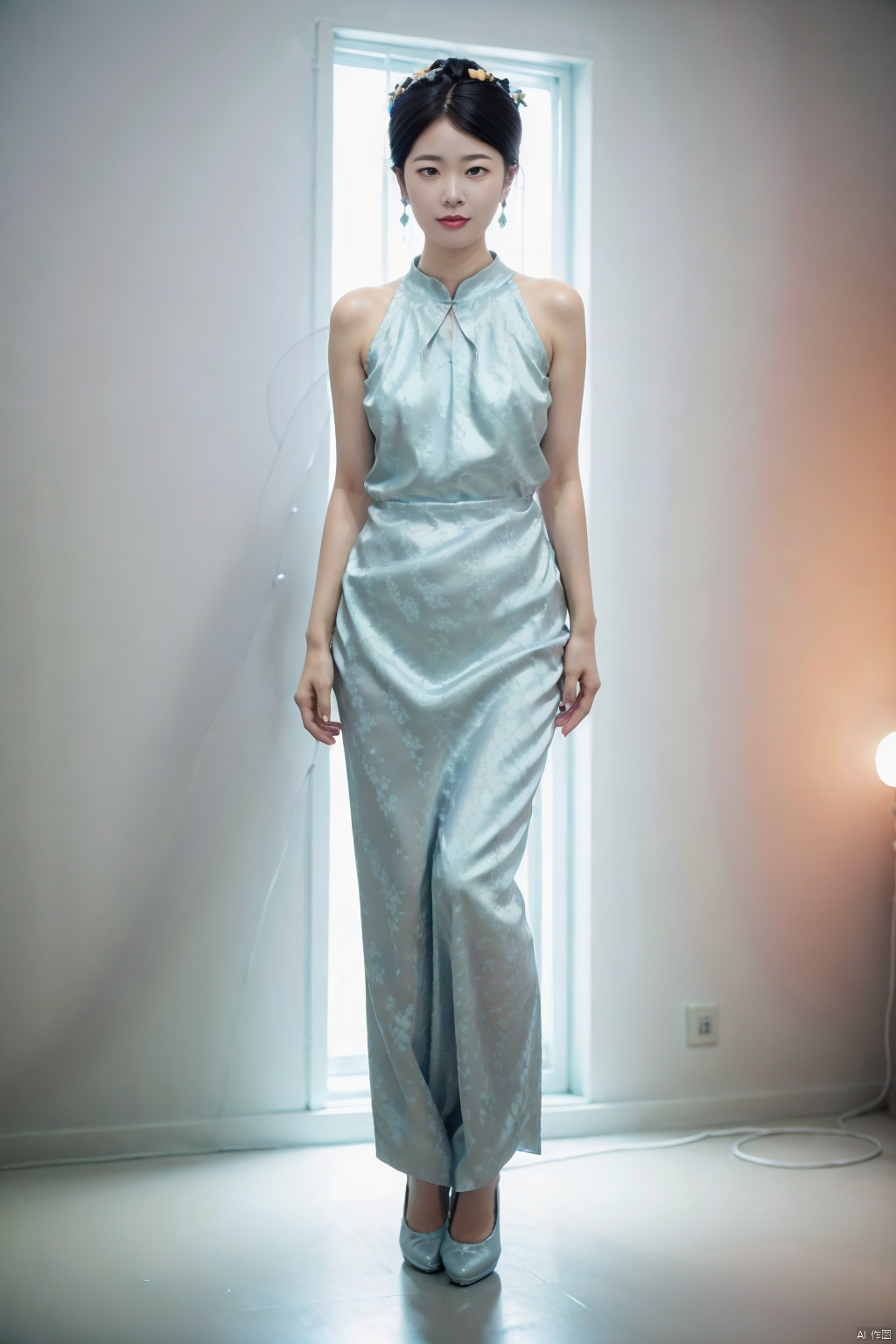 (1girl:1.3), (best quality, masterpiece, ultra high resolution),(photorealistic:1.3), (realistic:1.3), depth of field,(full body:1.2), (day:1.2), (cinematic lighting:1.2),