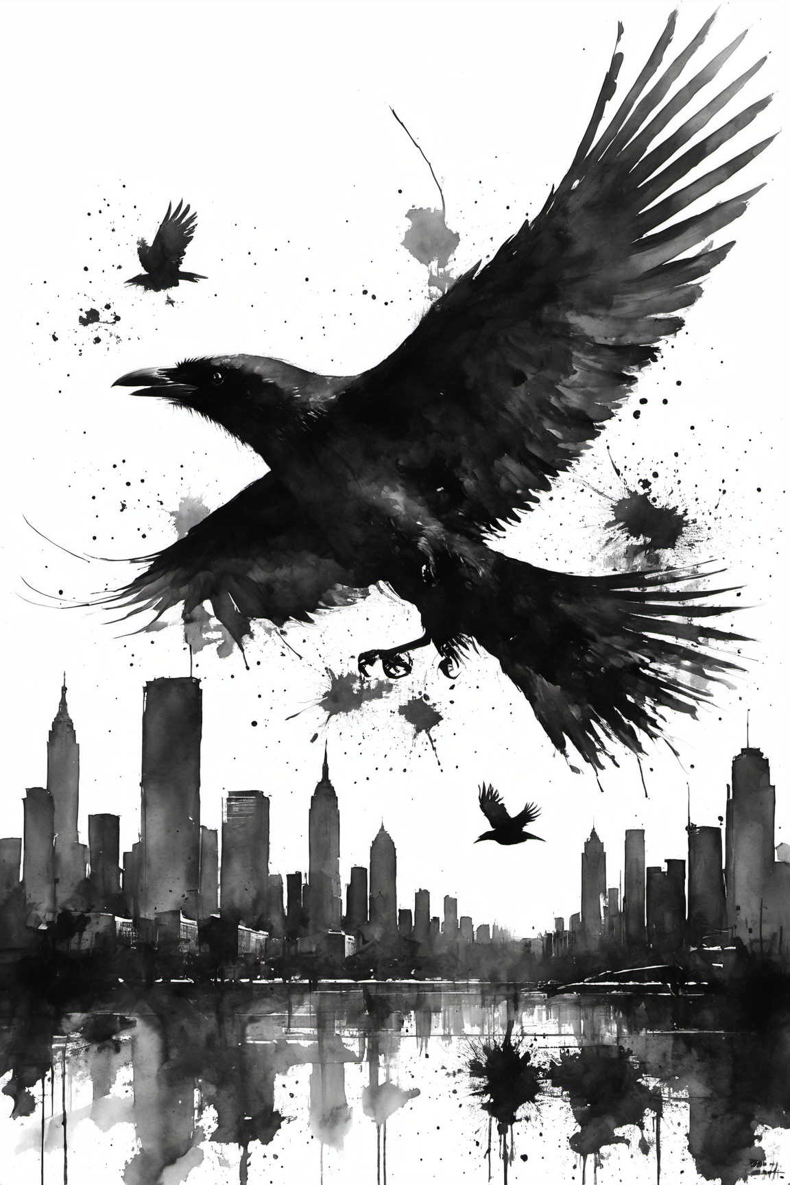 bird,  scenery,  city on Tensor.Art