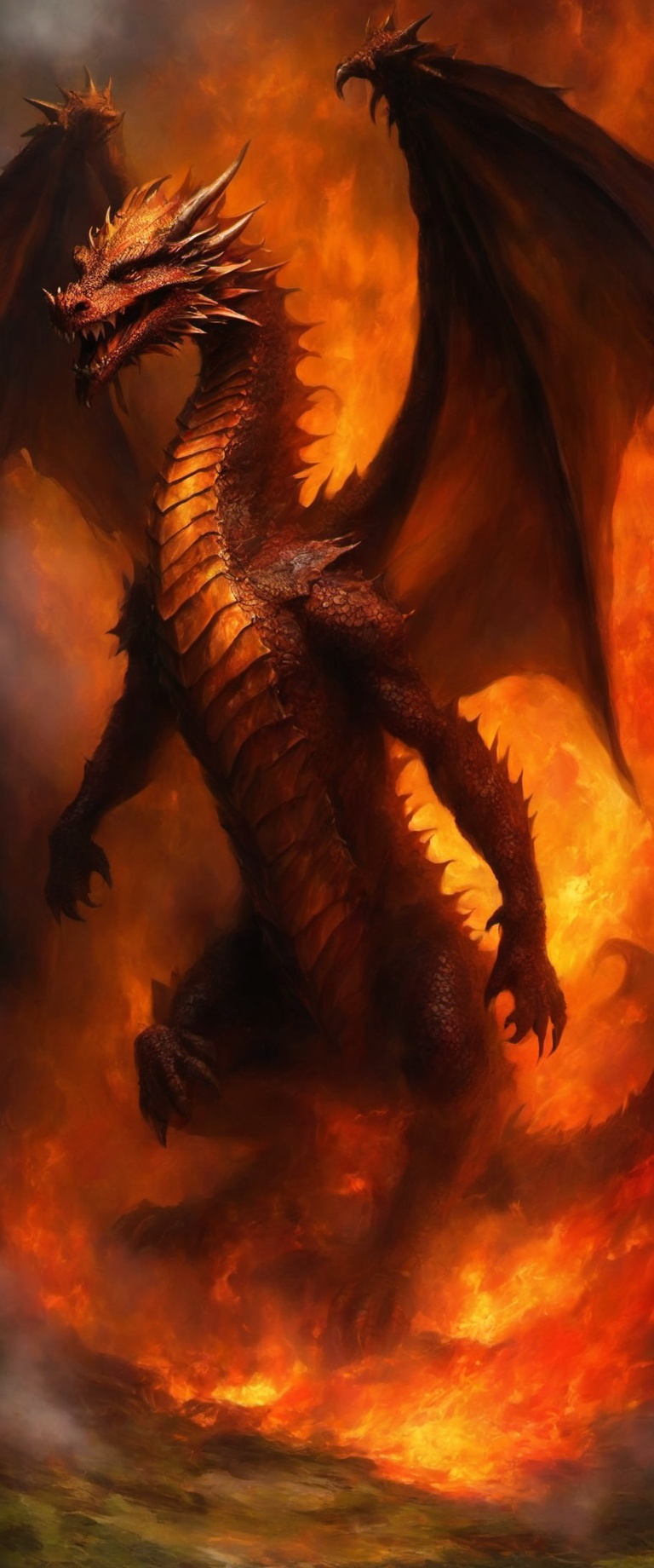 Deception of a medival dragon slayer. dark,  raw,  oil paint on Tensor.Art