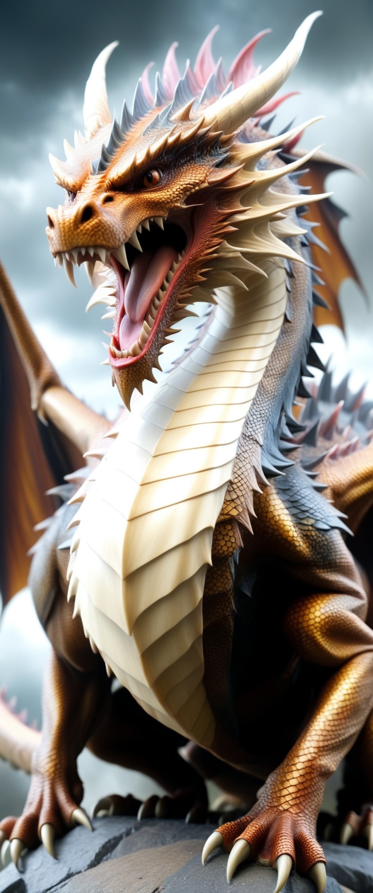 Angry fierce dragon,  darkart,  DonMn1ghtm4reXL on Tensor.Art