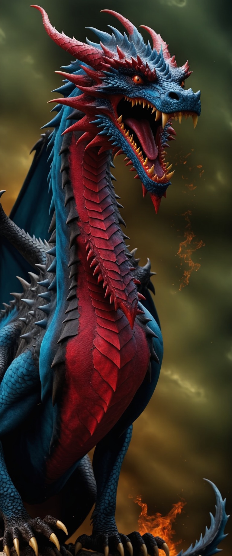 Angry fierce dragon,  darkart on Tensor.Art