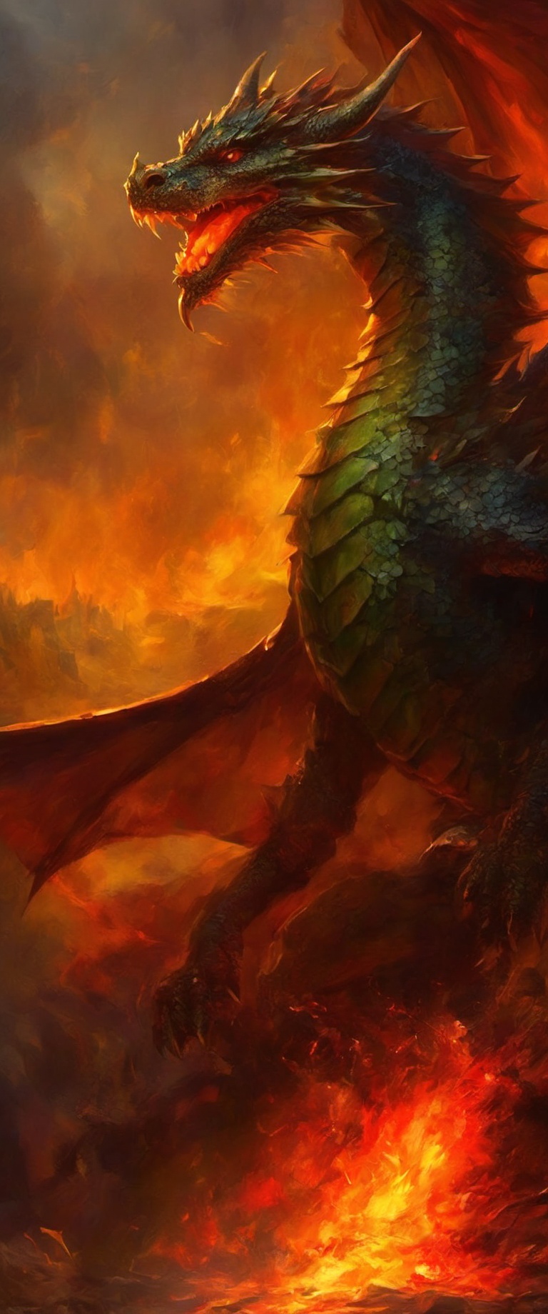 Deception of a medival dragon slayer. dark,  raw,  oil paint on Tensor.Art